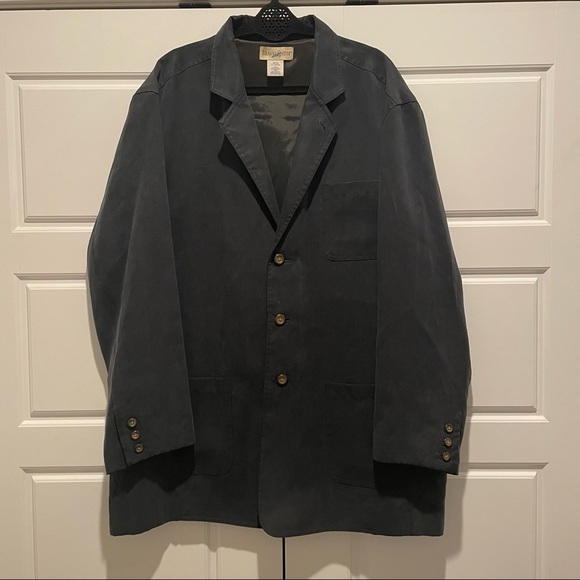 TravelSmith Other - Mens Black Blazer Long Formal or Casual Trench Coat Barn Jacket